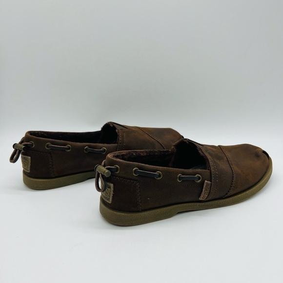 BOB’S BY SKETCHERS CHILL LUXE BY ALARGATA WOMENS DARK BROWN FLAT SLIP ONS SIZE 7 - Picture 6 of 9